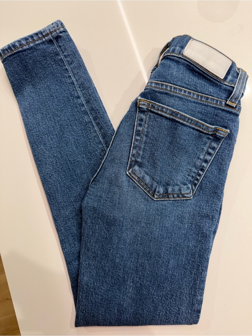 RE/DONE Originals High Rise Skinny Jeans Size 24 Mid 70s Made in USA